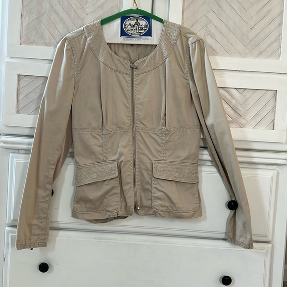 WHBM tan zip up jacket - Picture 1 of 1